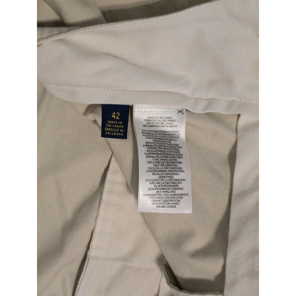 Polo Golf Ralph Lauren Men's Beige Shorts Size 42 Cotton Twill with Stretch Logo
